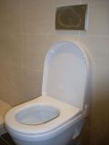WC Duravit empotrado y suspendido