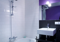 Minimalismo con baldosa tipo metro. Galvany, Barcelona