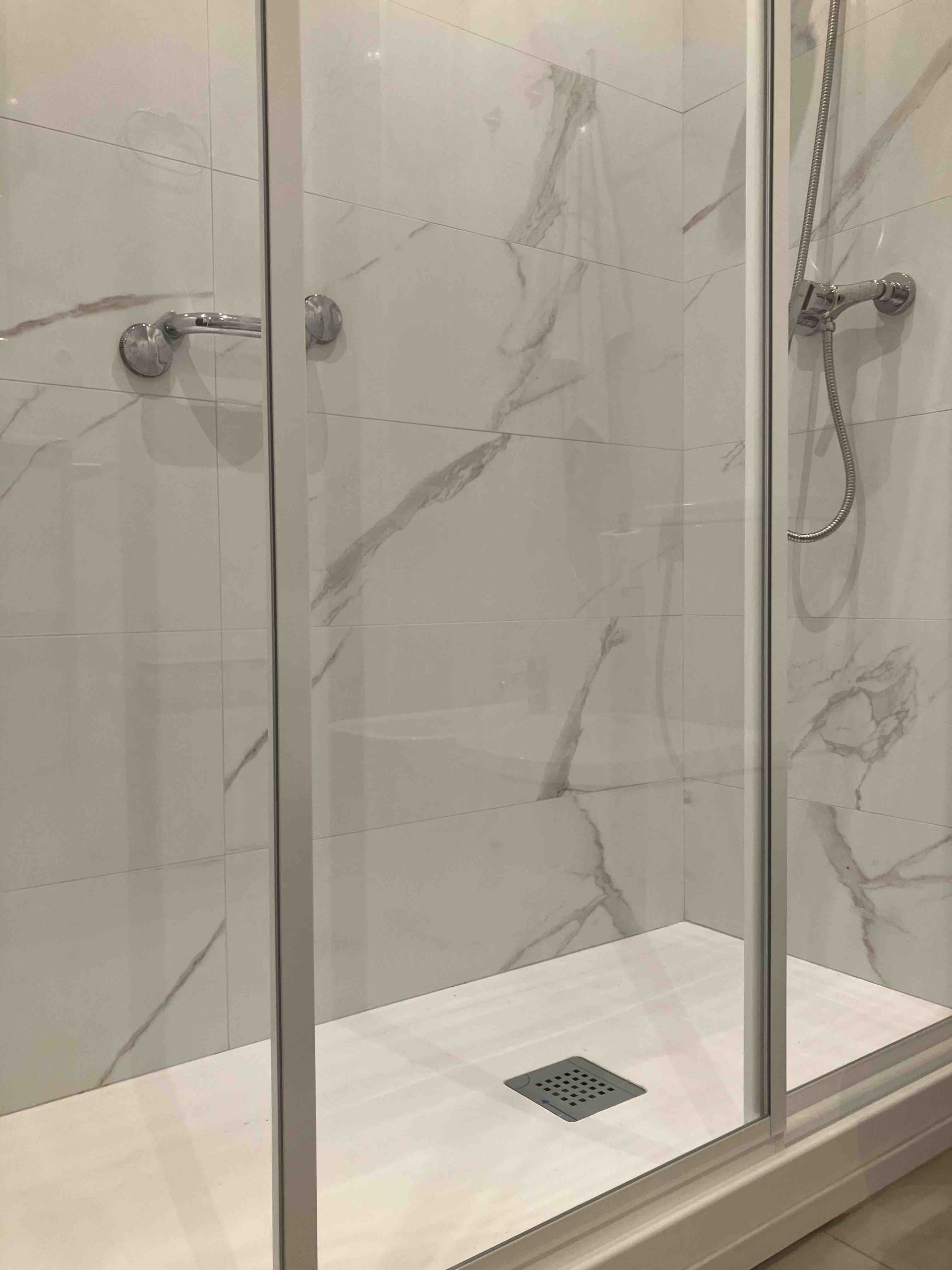 Detail of ceramic tiling and waterproof joints